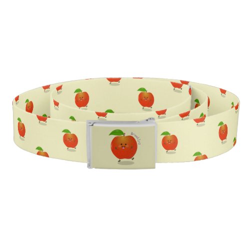 Cute dancing apple cartoon illustration belt