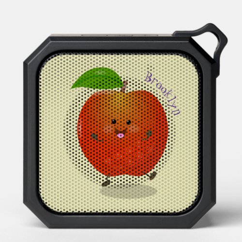 Cute dancing apple cartoon illustration bluetooth speaker
