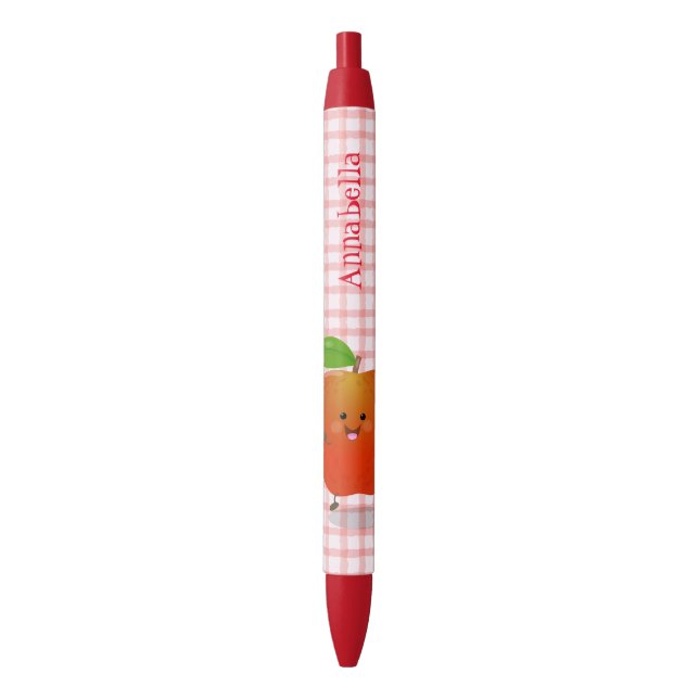 Cute dancing apple cartoon illustration pen (Front Vertical)