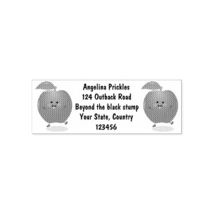 Cute dancing apple cartoon illustration self-inking stamp