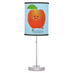 Cute dancing apple cartoon illustration table lamp