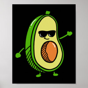 Cute Dancing Avocado - Guacamole Avocado Graphics Poster