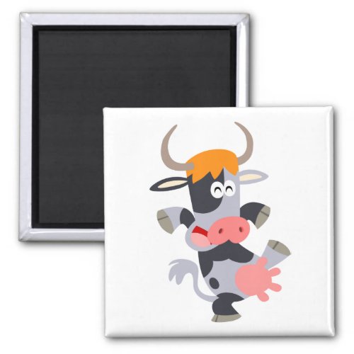 Cute Dancing Cartoon Cow  Magnet