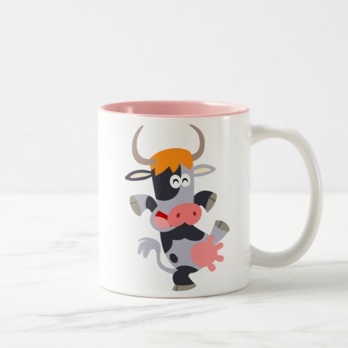 Cute Dancing Cartoon Cow  Mug