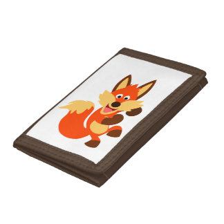 Cute Dancing Cartoon Fox Wallet