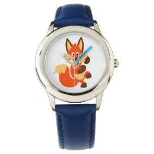 Cute Dancing Cartoon Fox Watch