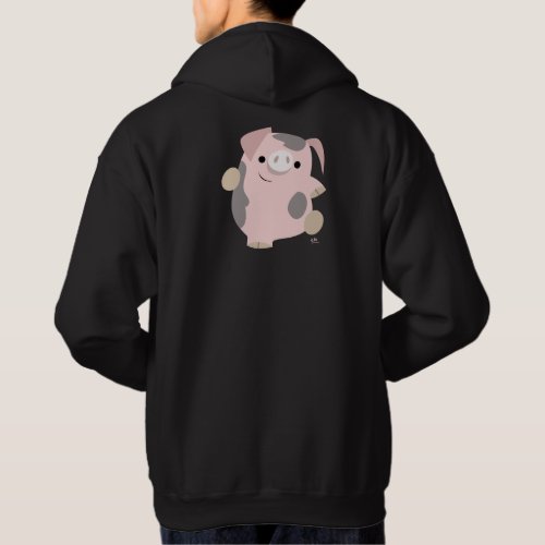 Cute Dancing Cartoon Pig Hoodie