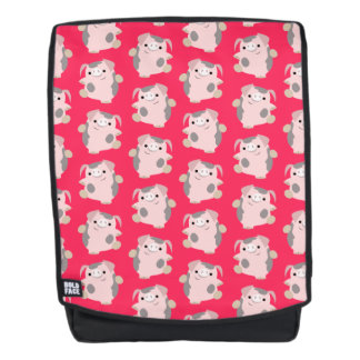 Cute Dancing Cartoon Pig Pattern Backpack