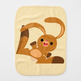 Cute Dancing Cartoon Rabbit Burp Cloth