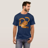 Cute Dancing Cartoon Rabbit T-Shirt (Front Full)