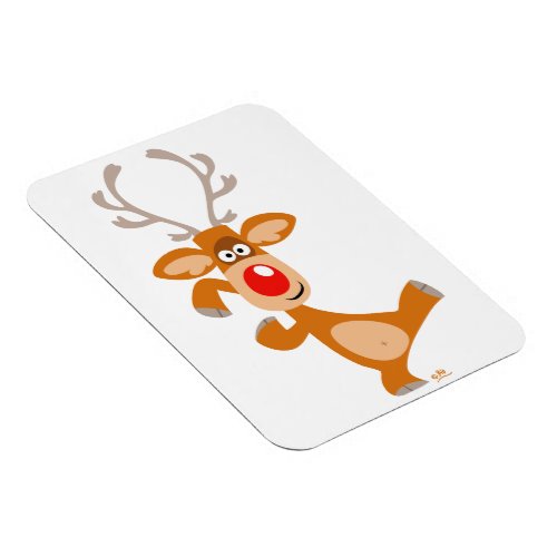 Cute Dancing Cartoon Reindeer Flexible Magnet