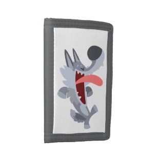Cute Dancing Cartoon Wolf Wallet