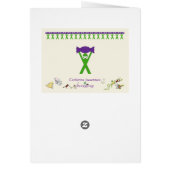 Cute Dancing Chicken Funny Line Drawing Animal Art (Back)