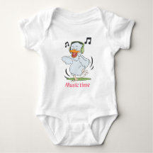 Cute Dancing Duck Baby Bodysuit – Music Time Desig