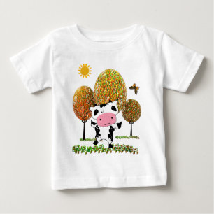 Cute Dancing Kawaii Cow in a Jelly... - Customized Baby T-Shirt