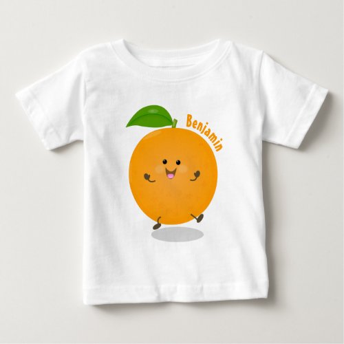 Cute dancing orange citrus fruit baby T_Shirt