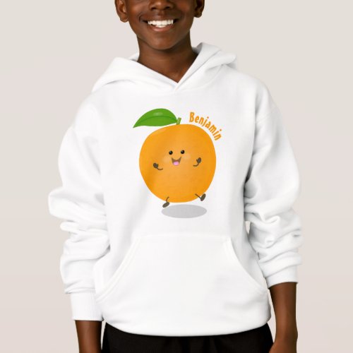 Cute dancing orange citrus fruit hoodie