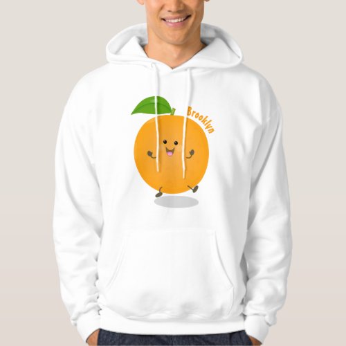 Cute dancing orange citrus fruit hoodie