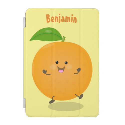 Cute dancing orange citrus fruit iPad mini cover