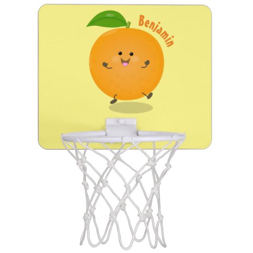 Cute dancing orange citrus fruit mini basketball hoop