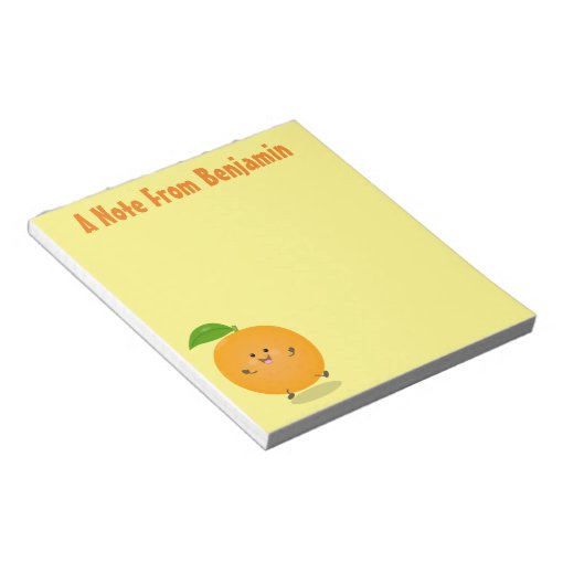 Cute Dancing Orange Citrus Fruit Notepad Zazzle 9694