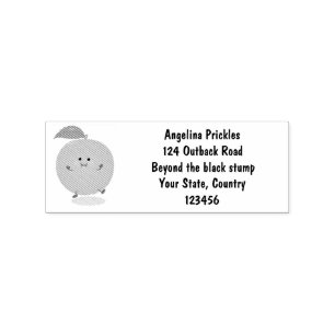 Cute dancing orange citrus fruit rubber stamp