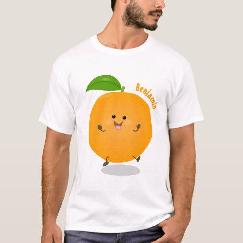 Cute dancing orange citrus fruit T_Shirt