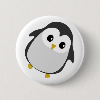 Cute Dancing Penguin Illustration Button