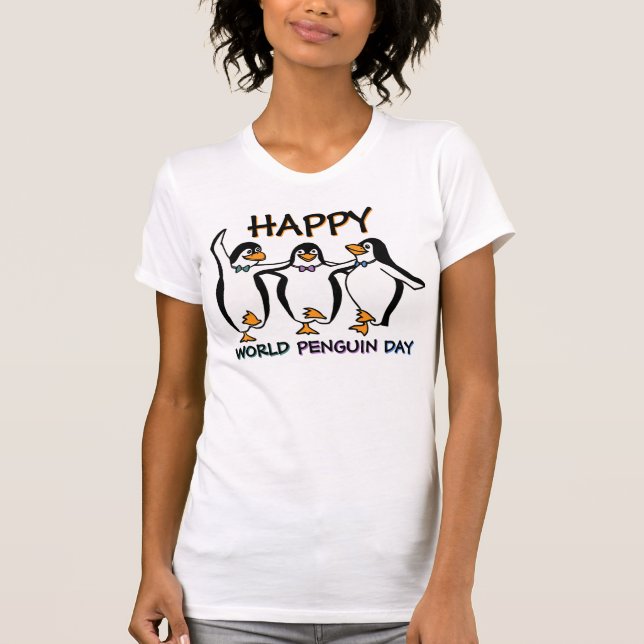 Cute Dancing Penguins T-Shirt (Front)