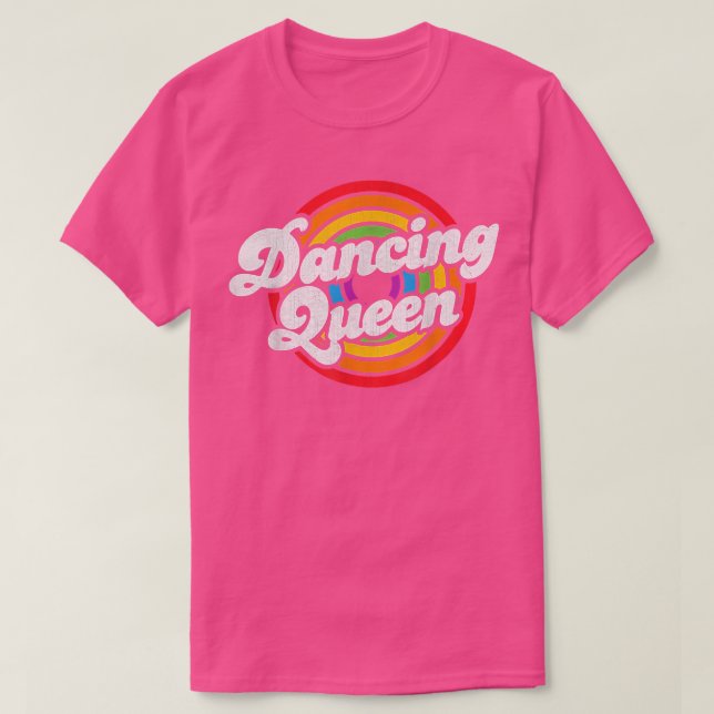 Cute Dancing Queen Roller Disco Outfit 70s Costume T-Shirt (Design Front)