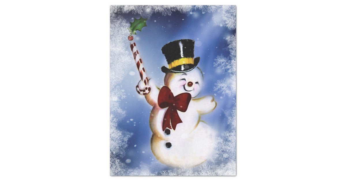 Cute Illustrated Christmas Character Tissue Paper