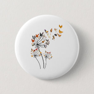 Cute Dandelion Chickens Lover Shirts For Women Gir Button