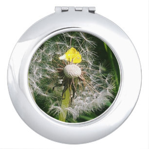 Cute dandelion compact mirror