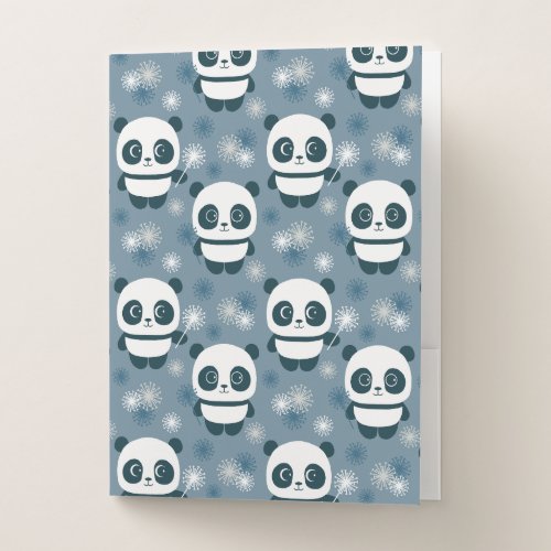 Cute Dandelion Panda Pocket Folder