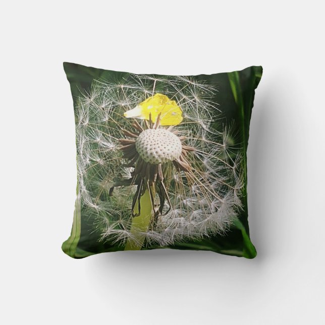 Cute dandelion throw pillow (Front)