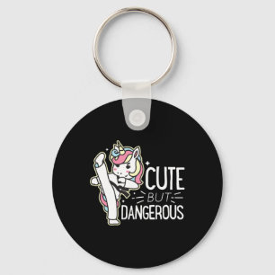 Cute Dangerous Karate Taekwondo Shirt Funny Gifts Keychain