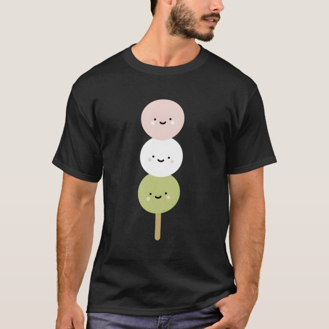Cute Dango Mochi Kawaii Japanese Illustration Grap T-Shirt (Front)