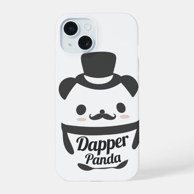 Cute Dapper Panda Wearing Top Hat Iphone Case (Back)