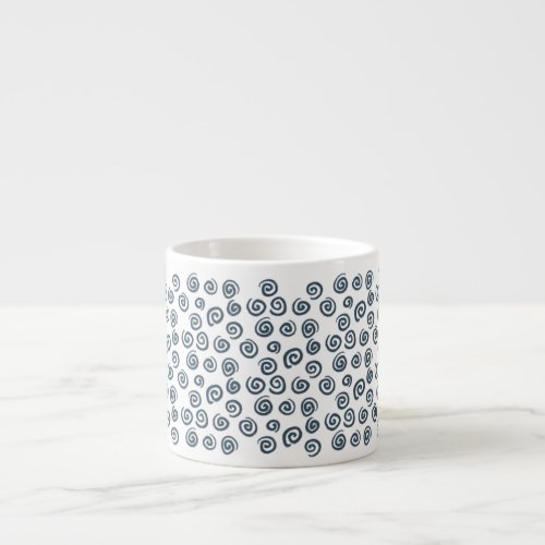 Cute Dark Blue Spiral Pattern Specialty Mug