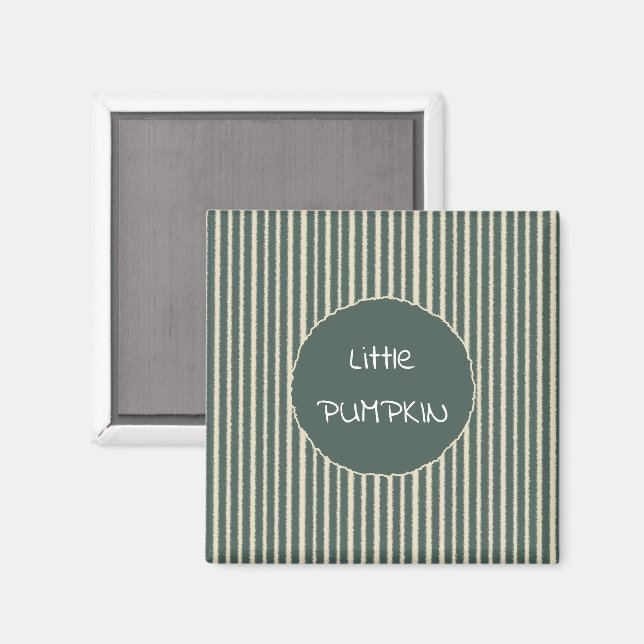 Cute Dark Green Stripes Magnet (Front/Back)
