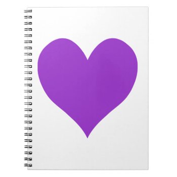 Cute Dark Orchid Heart Notebook by cuteheartshop at Zazzle