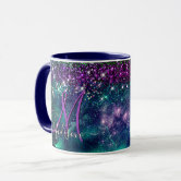 Dark Purple faux shiny glitter sparkles Coffee Mug