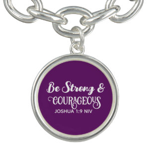Cute Dark Purple Strong and Courageous Simple Bracelet