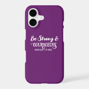 Cute Dark Purple Strong and Courageous Simple iPhone 17 Case