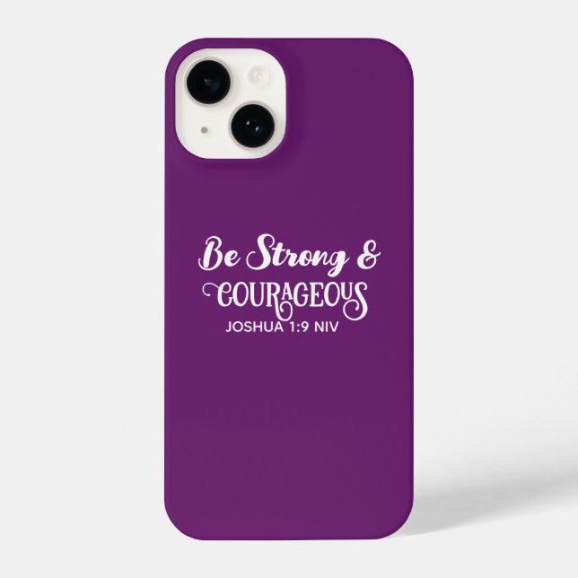 Cute Dark Purple Strong and Courageous Simple iPhone Case (Back)