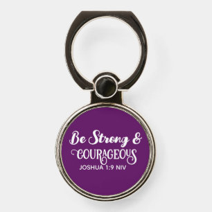 Cute Dark Purple Strong and Courageous Simple Phone Ring Stand