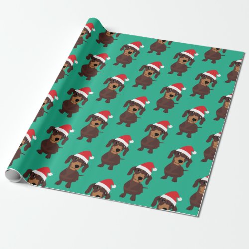 Cute Daschund Christmas Xmas Wrapping Paper