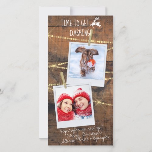Cute Dashing Reindeer Icon 2_Photo Holiday Card