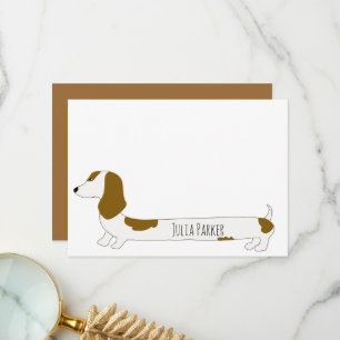 Cute datchshund Personalized stationery note card