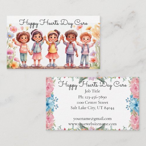Cute Day Care Babysitting Business Business Card